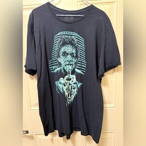 Loot Fright LootWear Exclusive The Fly Black Cotton Tee Size 2XL Blue Graphic